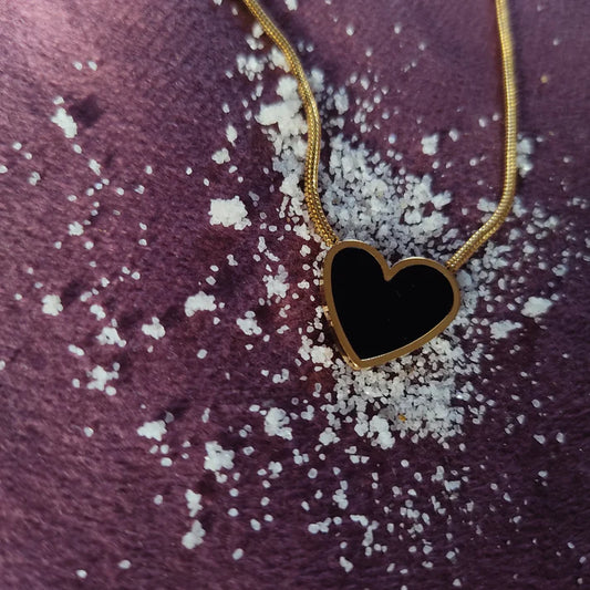 Black Heart Necklace